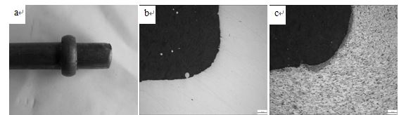 圖15-35（a、b、c）安裝前焊釘倒角形貌