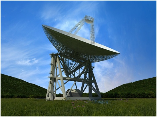 天問一號(hào)火星探測器，70米天線（GRAS-4）建成效果圖